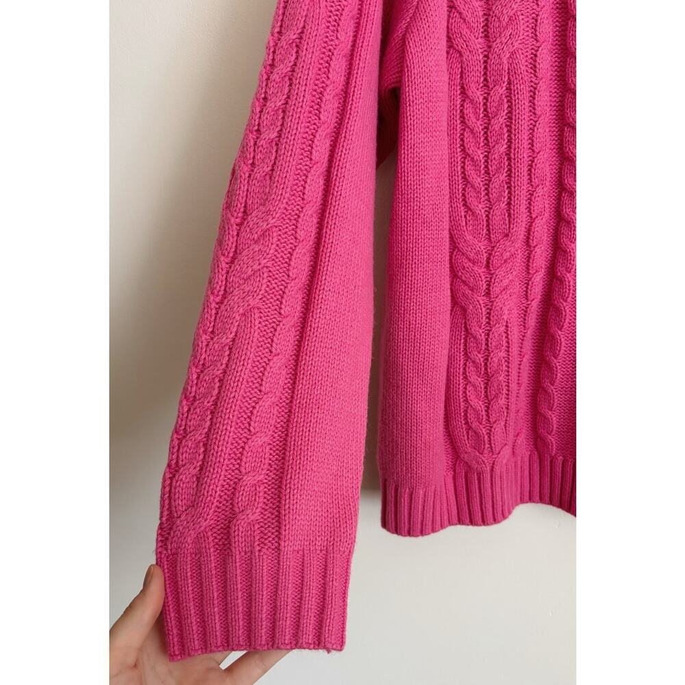 Hot Pink Torrid Heart Cut Out Turtleneck Sweater 1/1X/14-16 - Picture 5 of 7